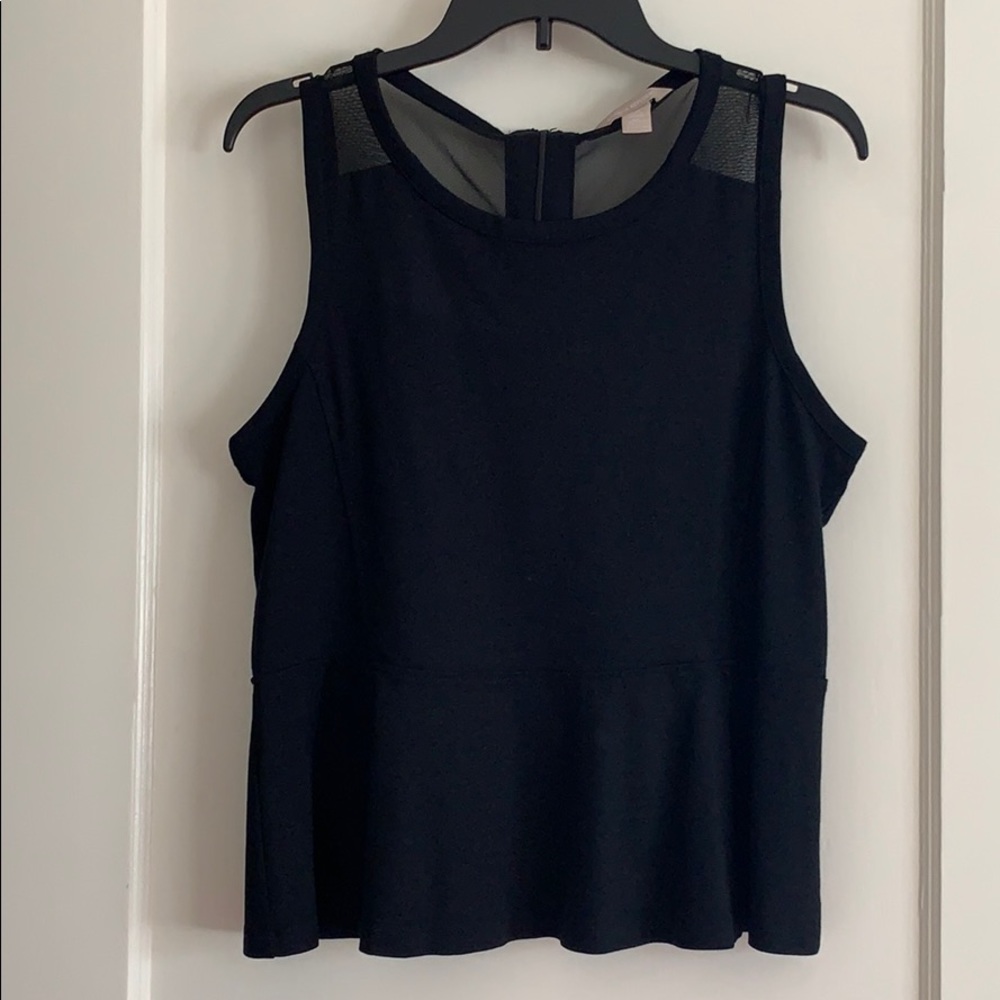 Banana Republic black peplum tank